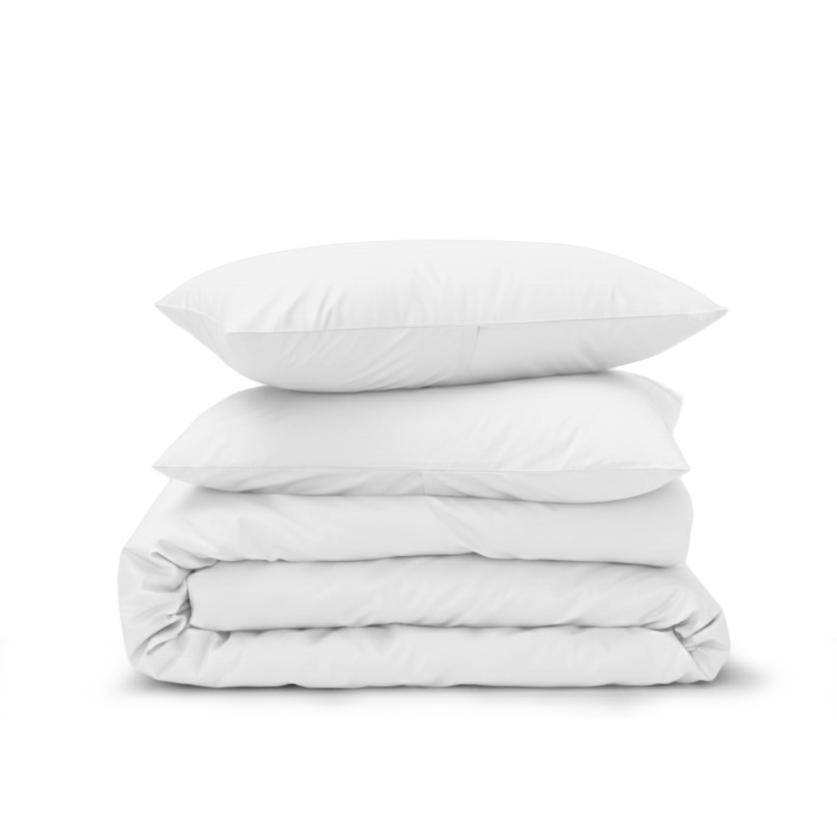 California King Percale Duvet Set – White
