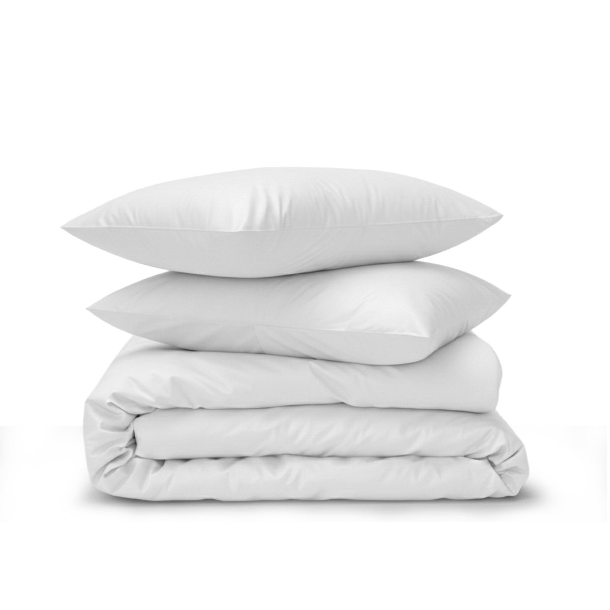 Twin Sateen Duvet Set – White