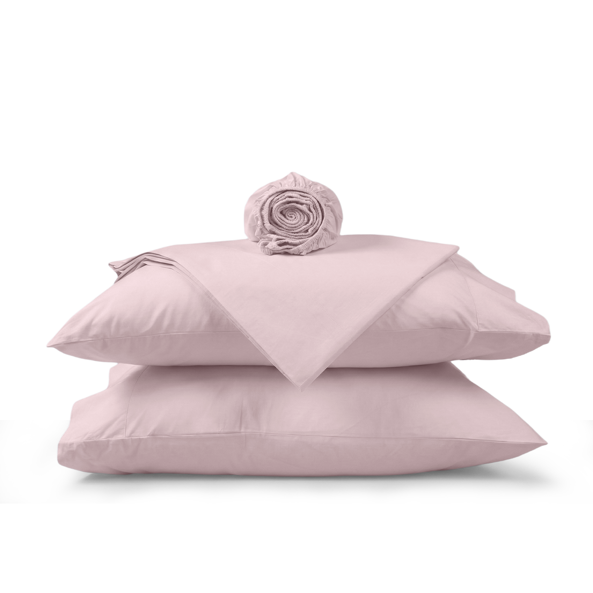 California King Soft Blush Percale Sheet Set